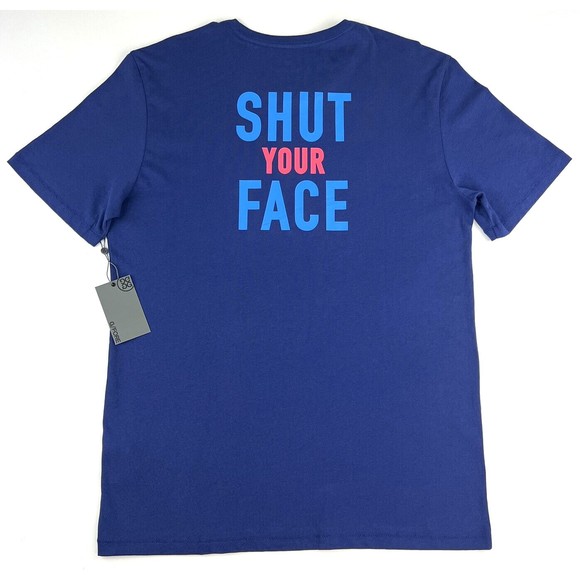 G/FORE Other - New G/FORE Shut your Face Slim Fit Golf Short Sleeve T Shirt Navy Blue Mens L